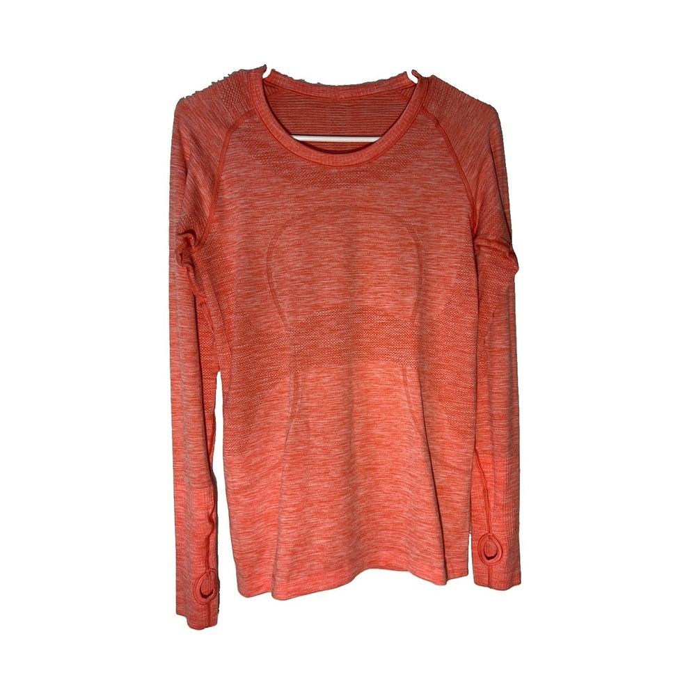 Lululemon Swiftly Tech Long Sleeve Crew Heathered Grapefruit Silverescent 4 Top‎